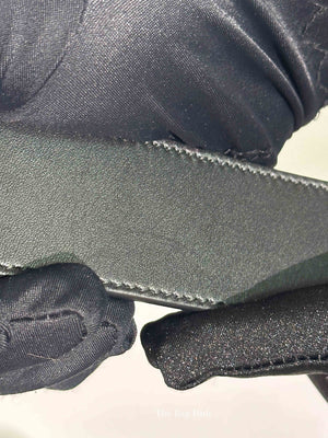 Gucci Black Calfskin Multicolor Crystal GG Belt 80/32