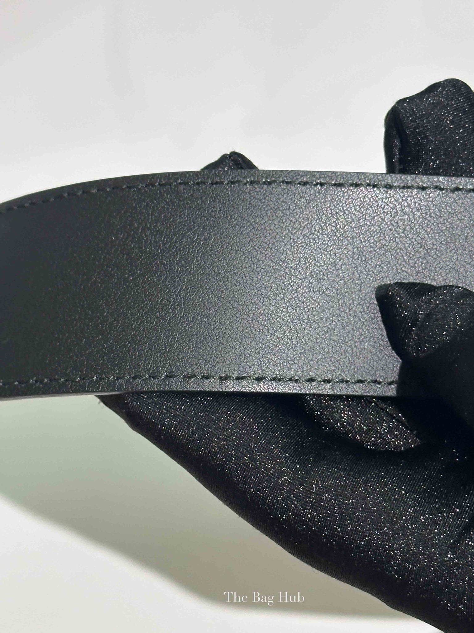 Gucci Black Calfskin Multicolor Crystal GG Belt 80/32