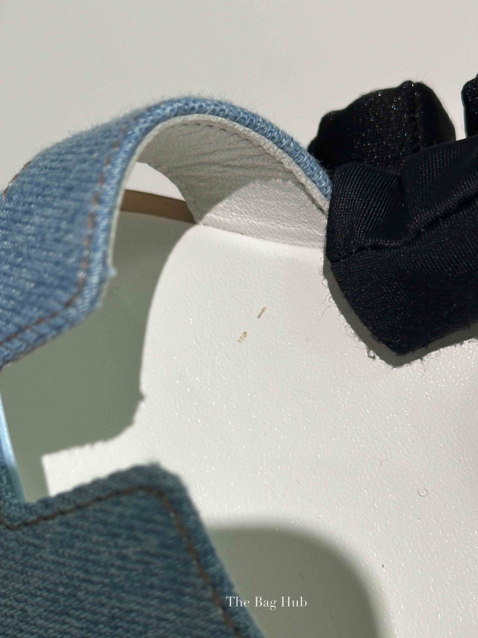 Hermes Bleu Clair Denim/Leather Oran Sandals Size 36