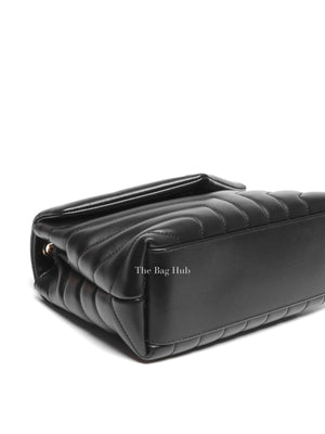 Saint Laurent Black Calfskin Y Quilted Monogram Small Loulou Bag