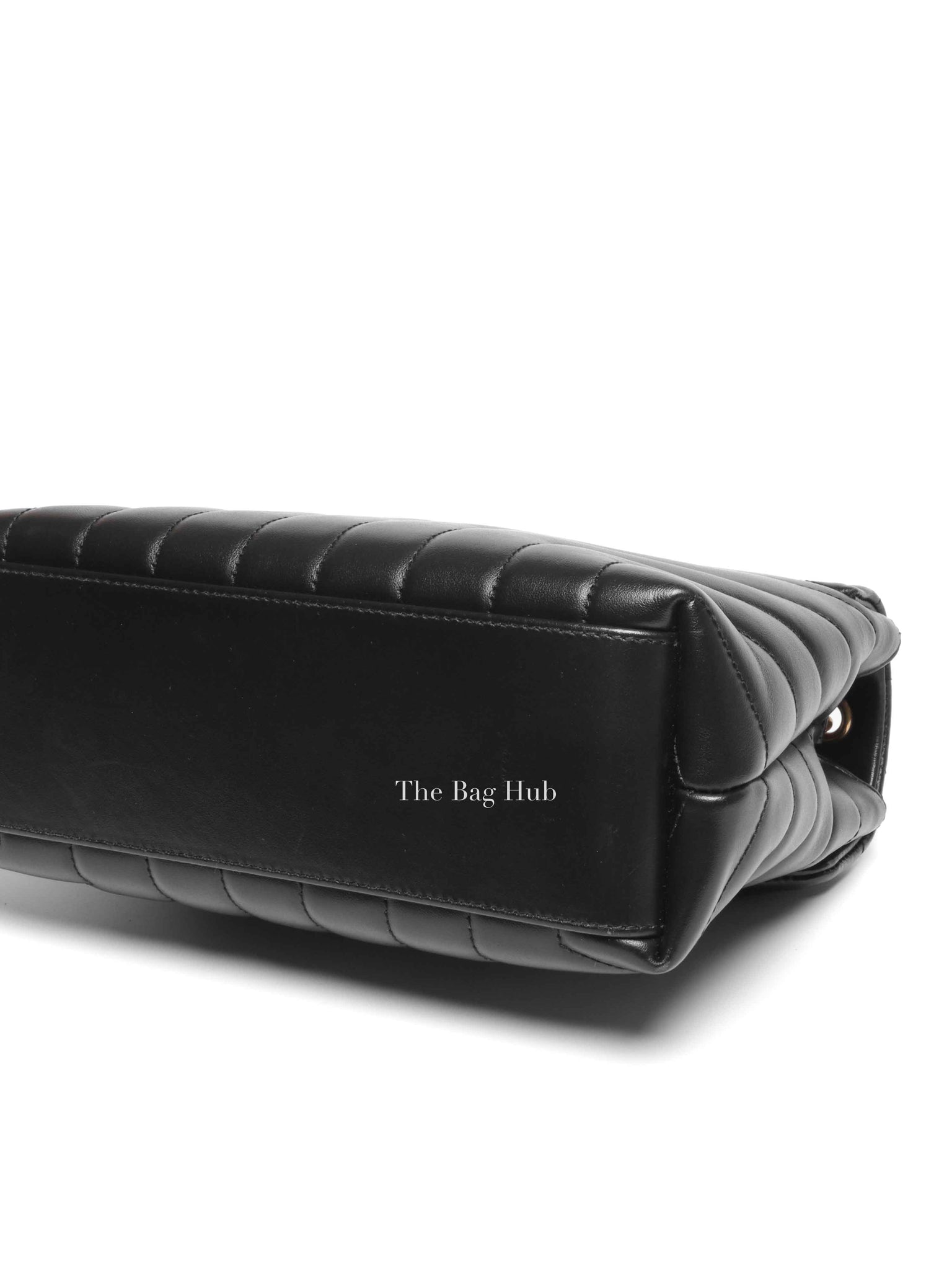 Saint Laurent Black Calfskin Y Quilted Monogram Small Loulou Bag