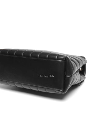 Saint Laurent Black Calfskin Y Quilted Monogram Small Loulou Bag
