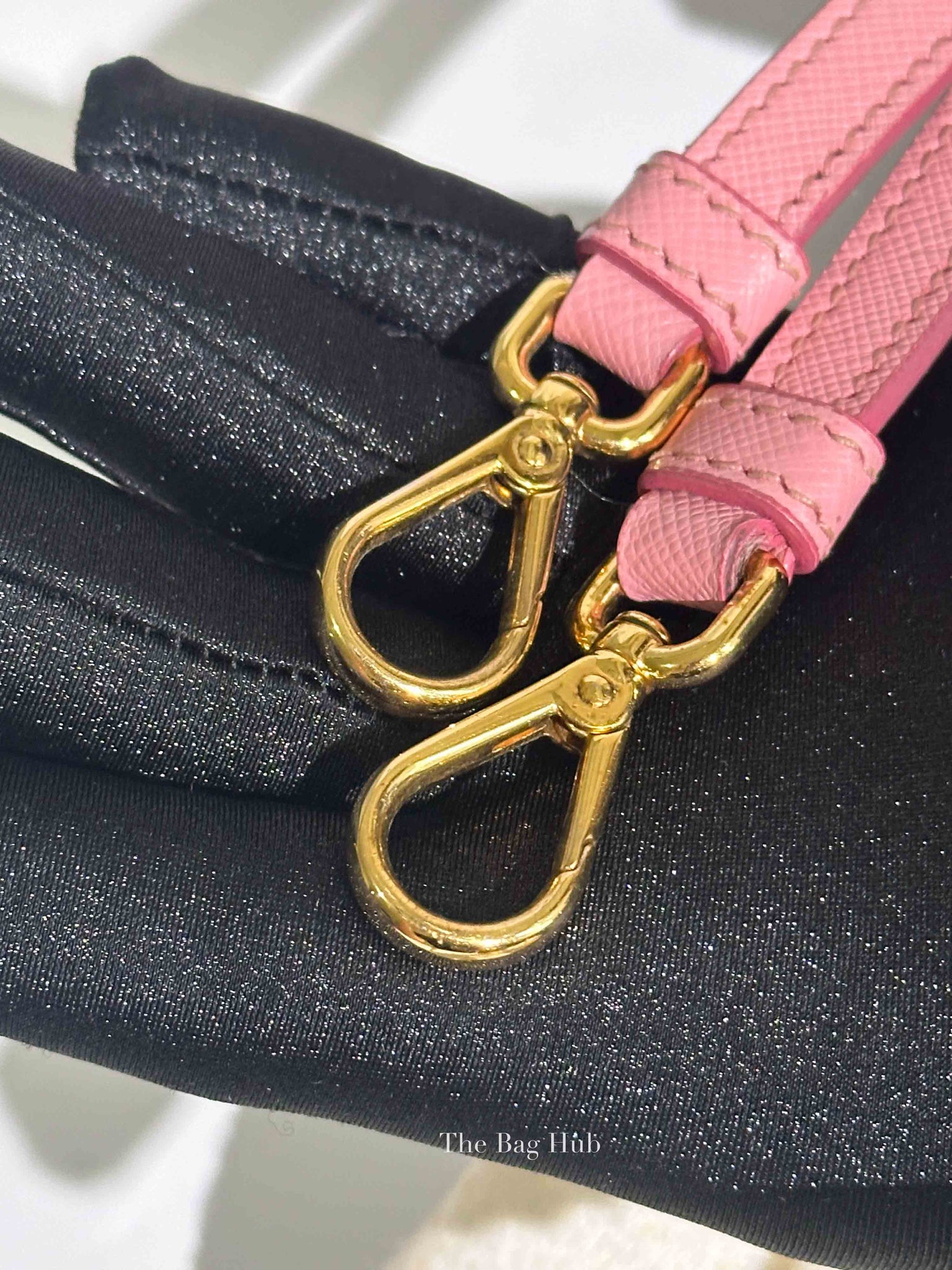 Prada Pink Saffiano Leather Double Zip Galleria Small Tote Bag