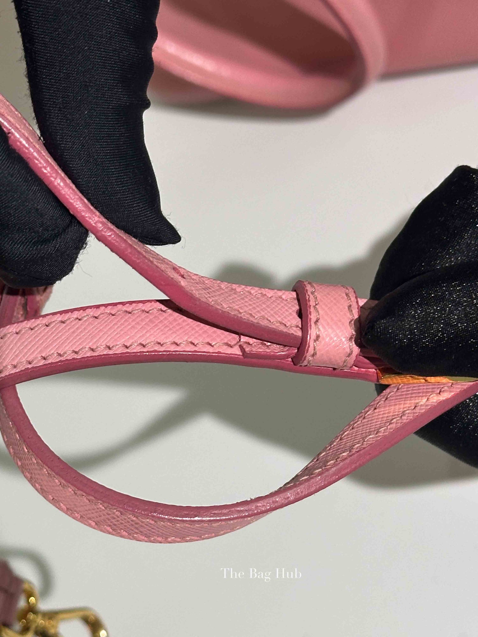 Prada Pink Saffiano Leather Double Zip Galleria Small Tote Bag