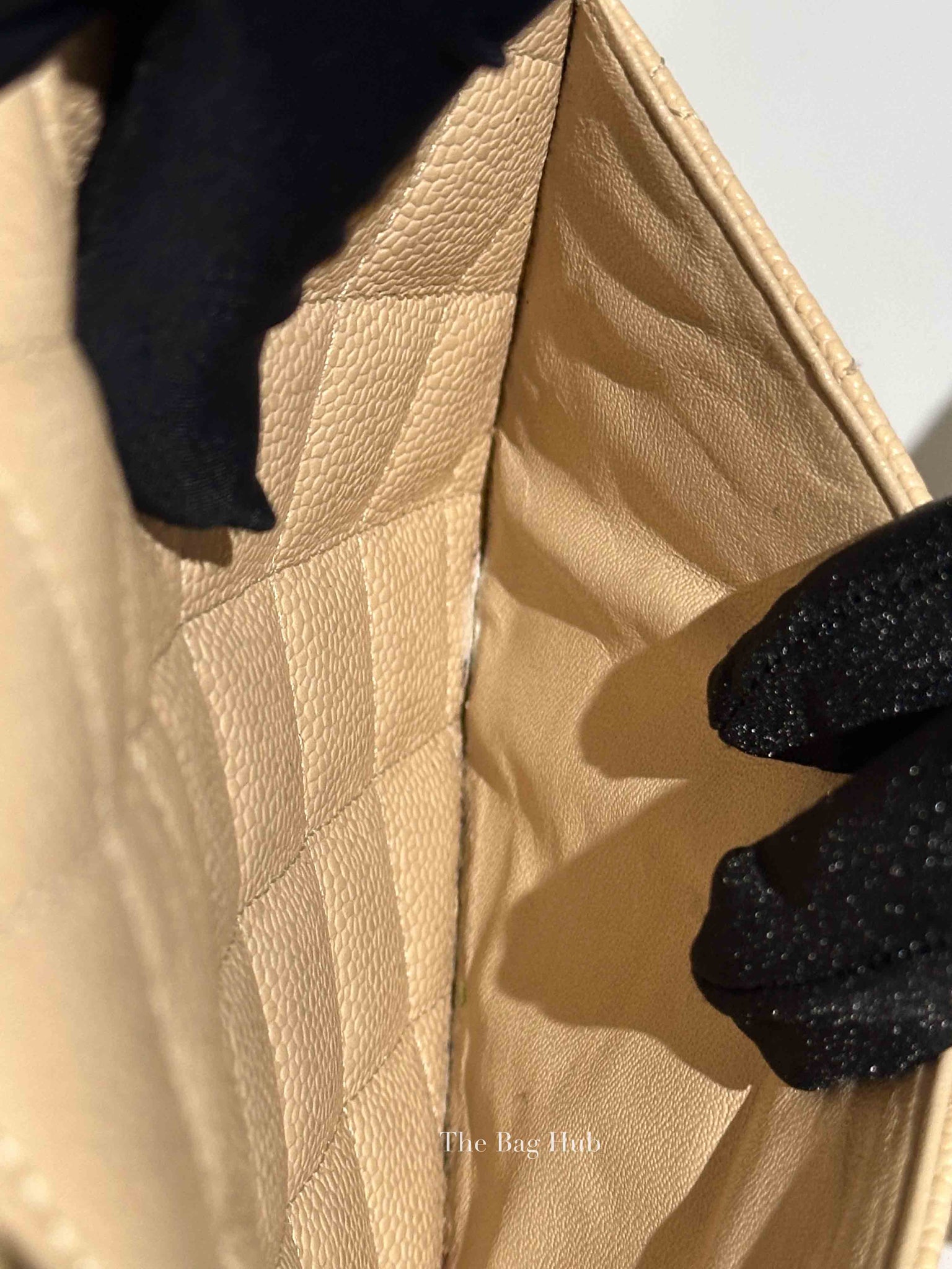 Chanel Beige Caviar Quilted Classic Jumbo Flap Bag GHW