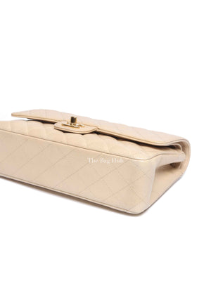Chanel Beige Caviar Classic Double Flap Medium Bag GHW