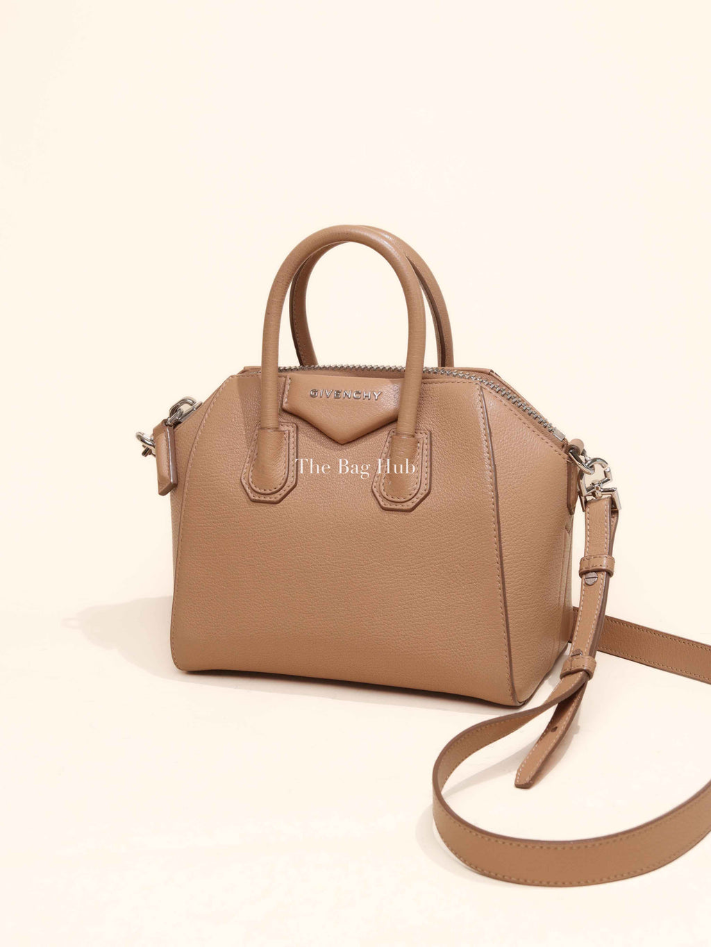 Givenchy Medium Beige Leather Mini Antigona Bag