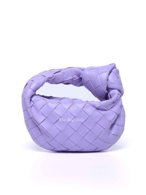 Bottega Veneta Purple Intrecciato Leather Mini Jodie Bag