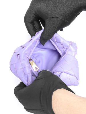 Bottega Veneta Purple Intrecciato Leather Mini Jodie Bag
