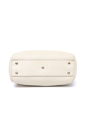 Gucci Off White Calfskin Bamboo Shopper Mini Tote Bag