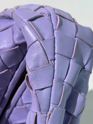 Bottega Veneta Purple Intrecciato Leather Mini Jodie Bag