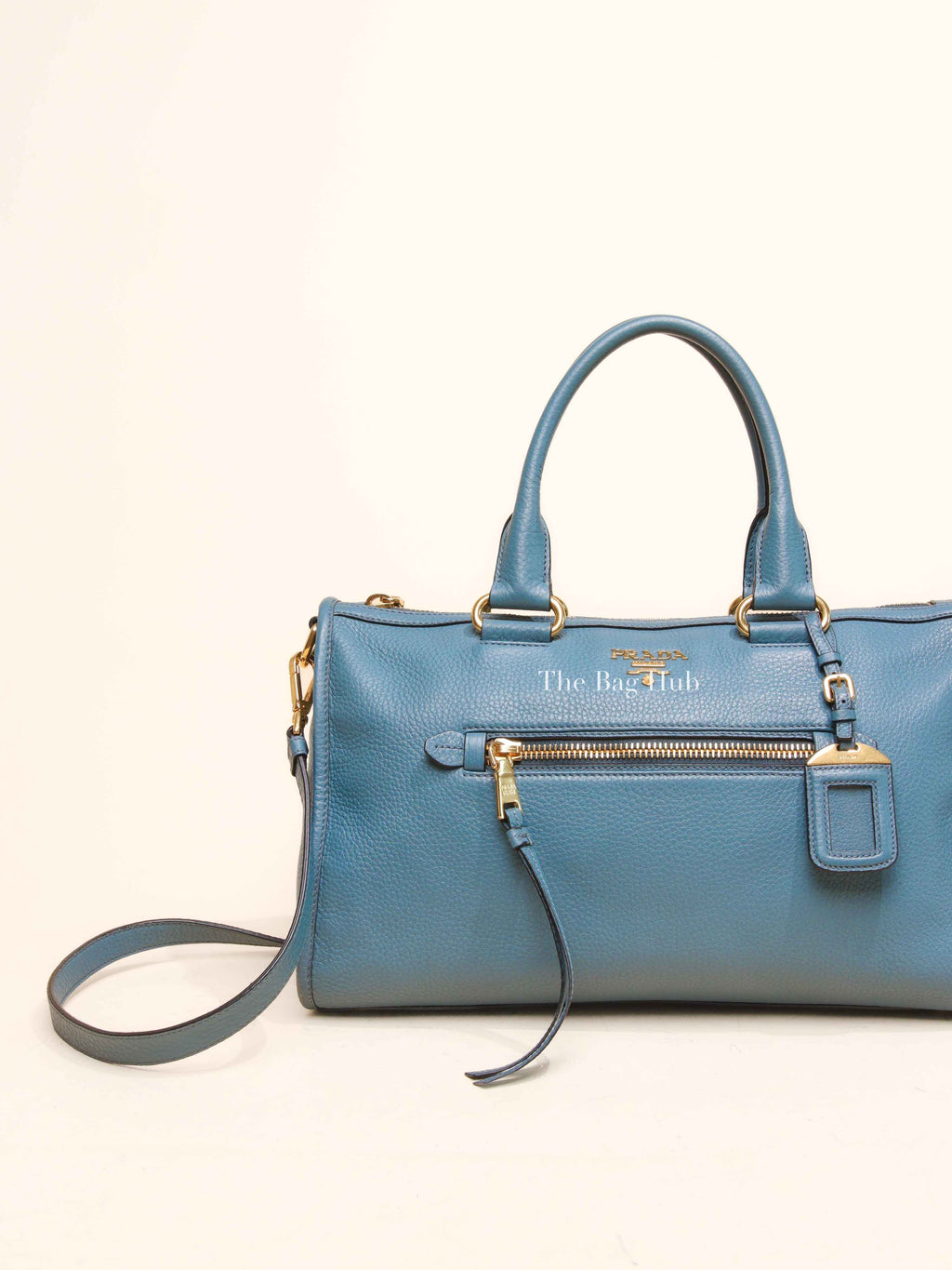 Prada Marine Vitello Daino Bauletto Crossbody Bag