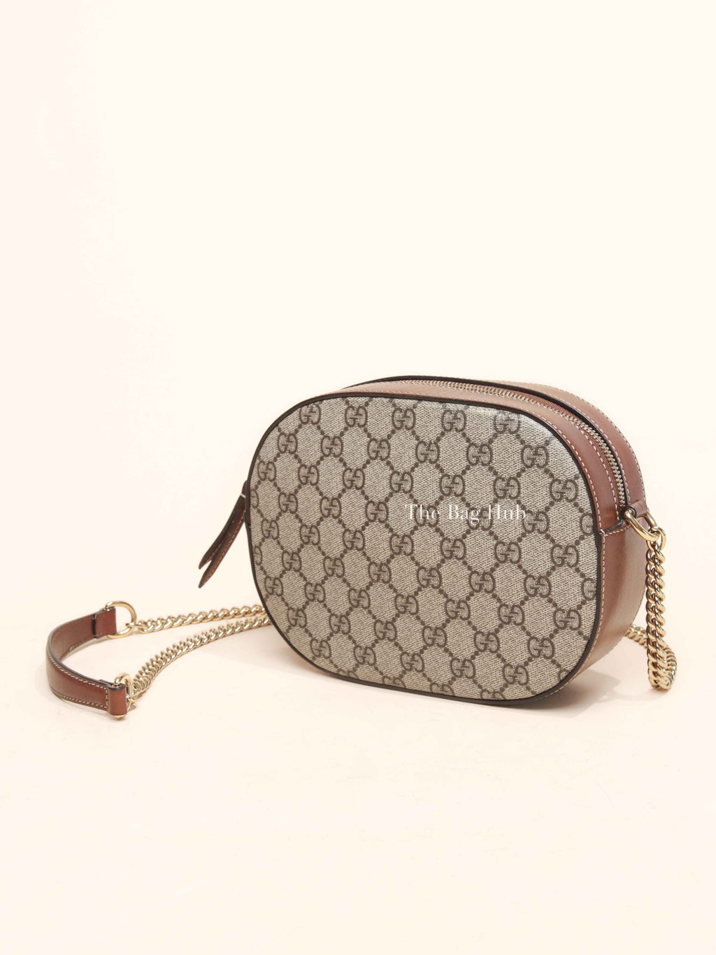 Gucci Brown Canvas GG Supreme Mini Chain Bag