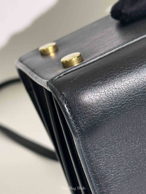 Saint Laurent Black Leather Baby Sac De Jour Handbag