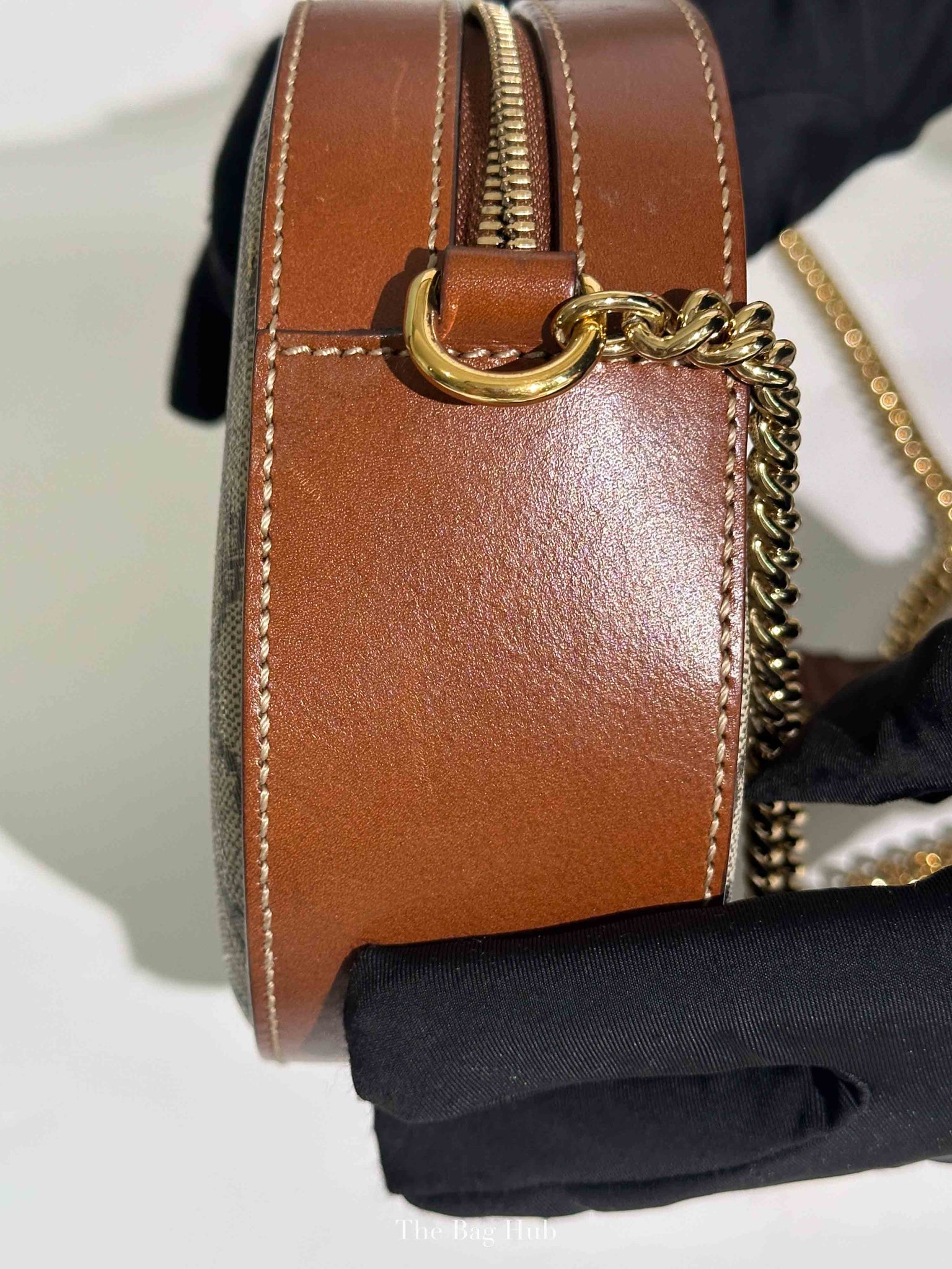 Gucci Brown Canvas GG Supreme Mini Chain Bag