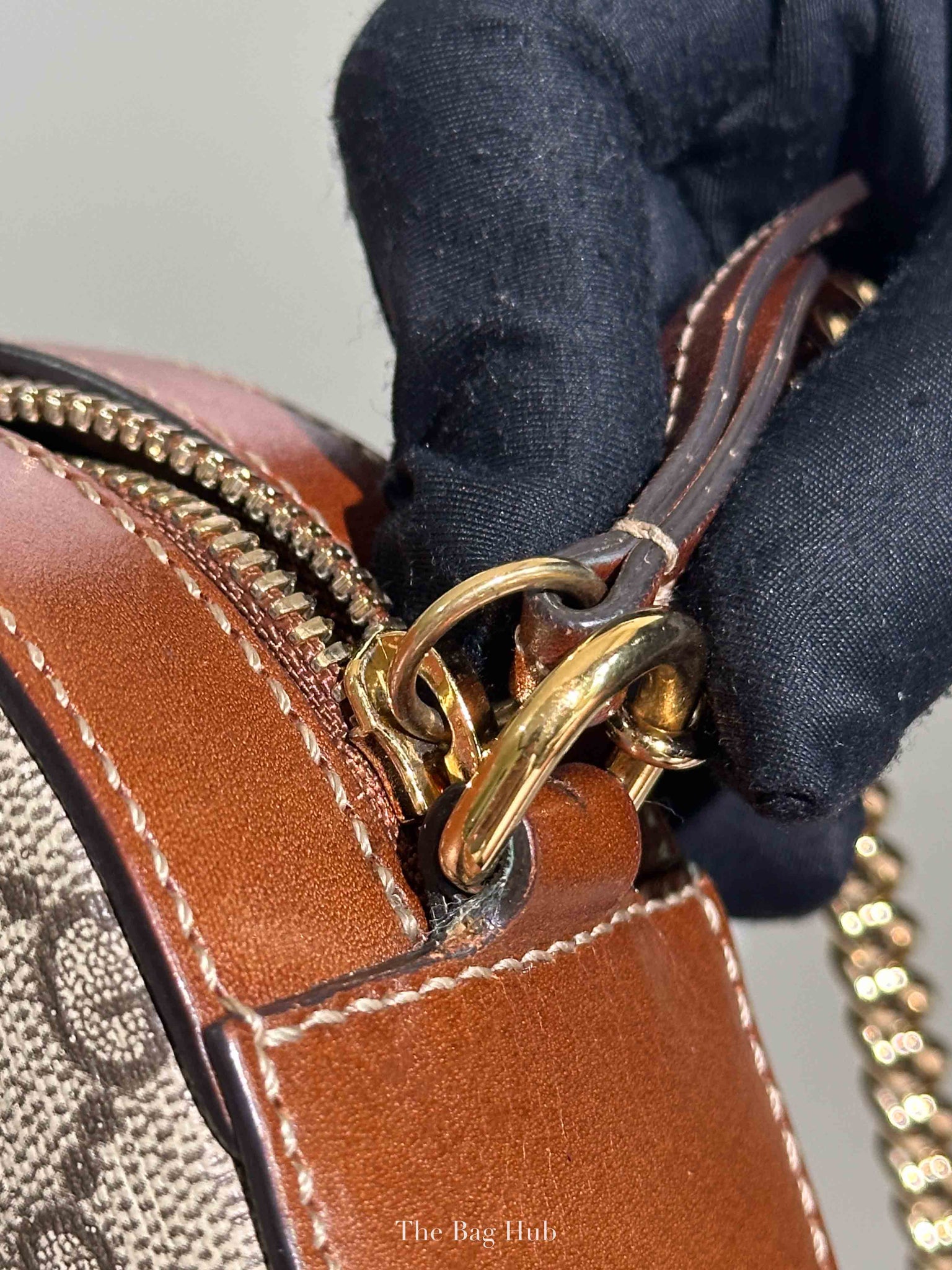 Gucci Brown Canvas GG Supreme Mini Chain Bag