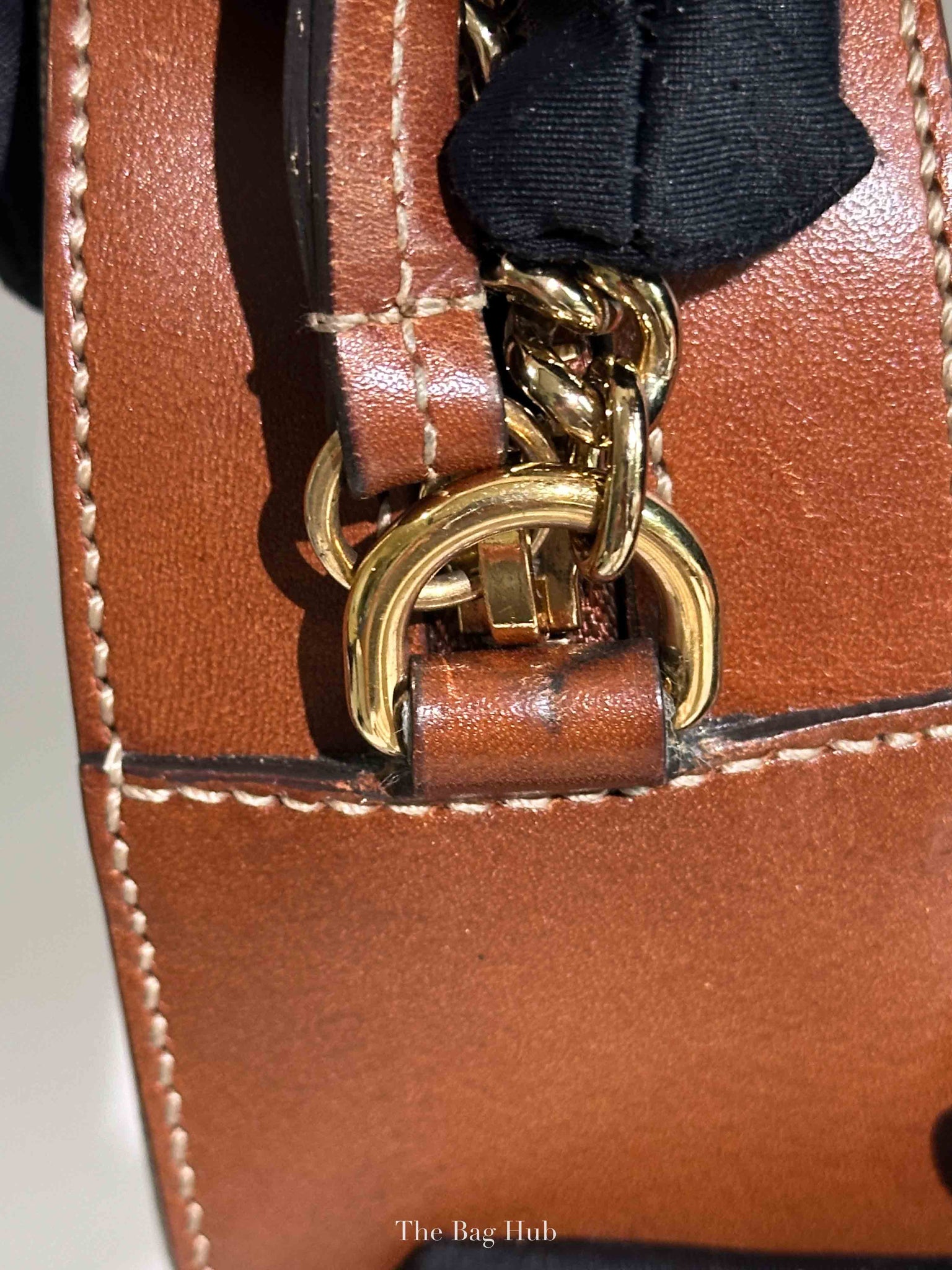 Gucci Brown Canvas GG Supreme Mini Chain Bag