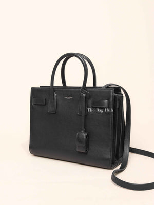 Saint Laurent Black Leather Baby Sac De Jour Handbag