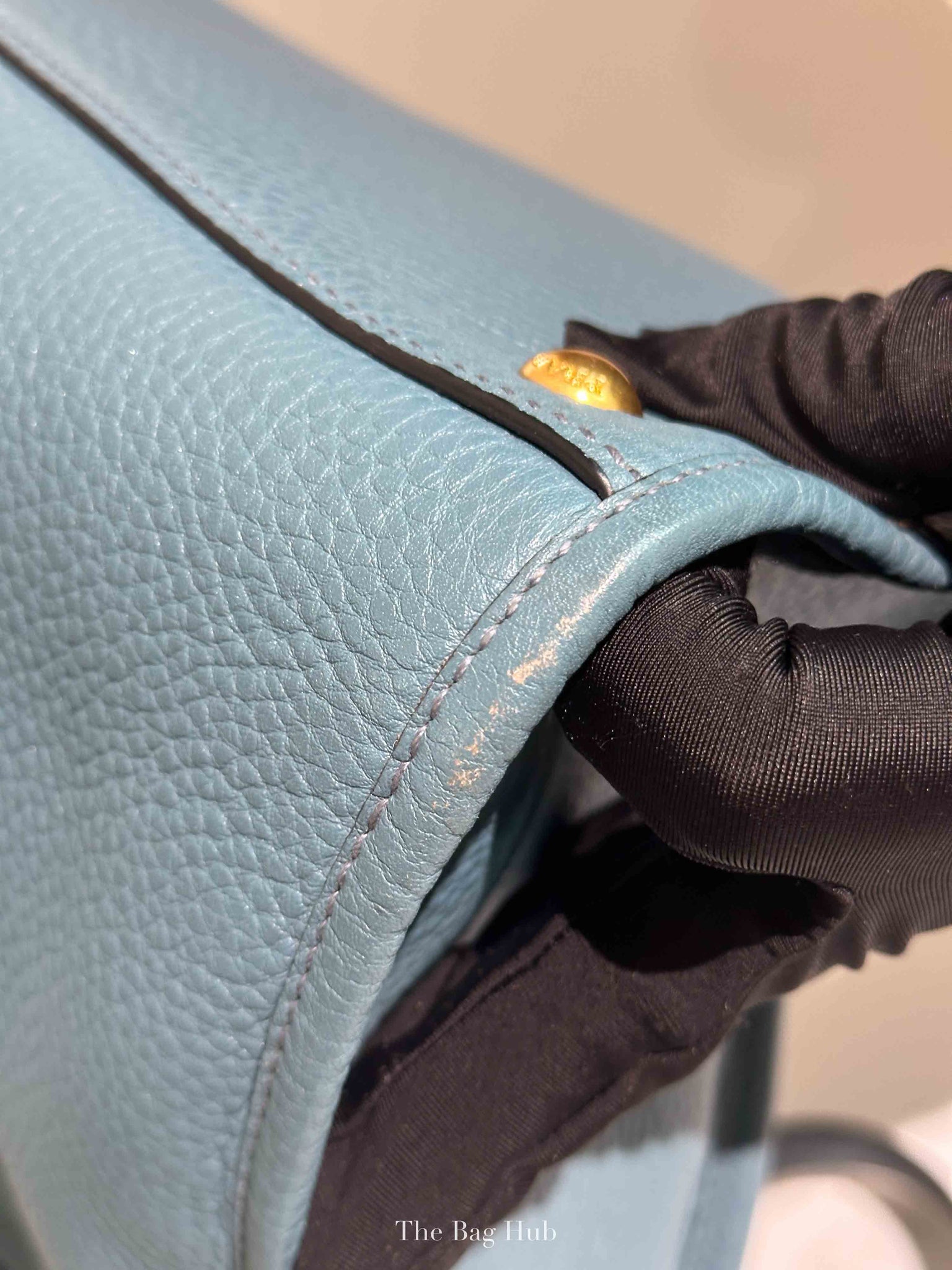 Prada Marine Vitello Daino Bauletto Crossbody Bag