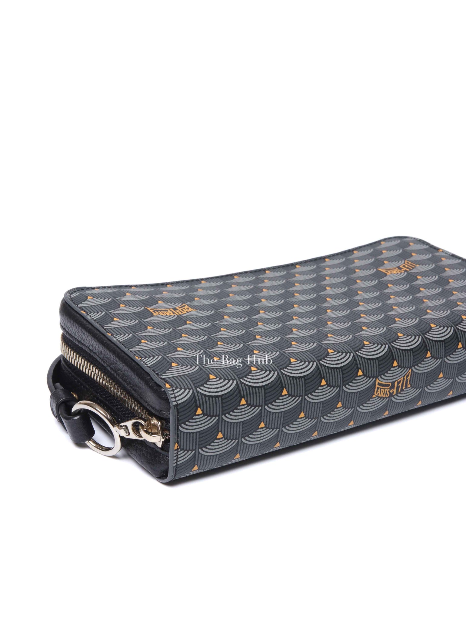 Faure Le Page Black Canvas Chasse Gardée Wallet With Strap