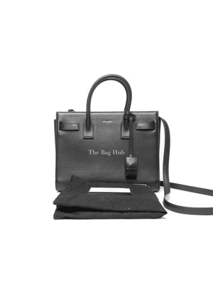 Saint Laurent Black Leather Baby Sac De Jour Handbag