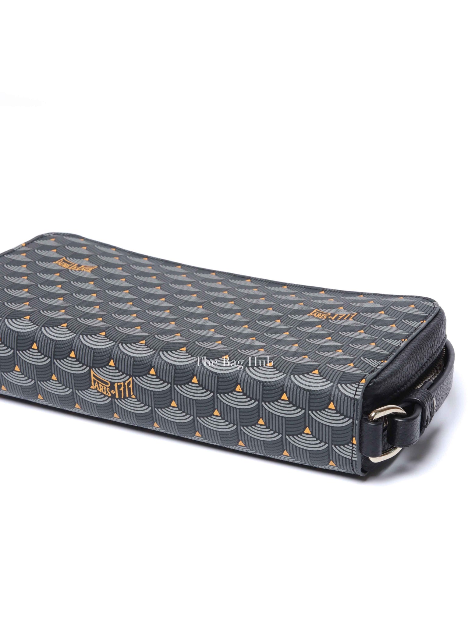 Faure Le Page Black Canvas Chasse Gardée Wallet With Strap