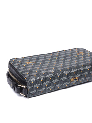 Faure Le Page Black Canvas Chasse Gardée Wallet With Strap