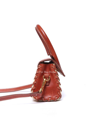 Jacquemus Brown Raffia/Calfskin Le Chiquito Osier Bag