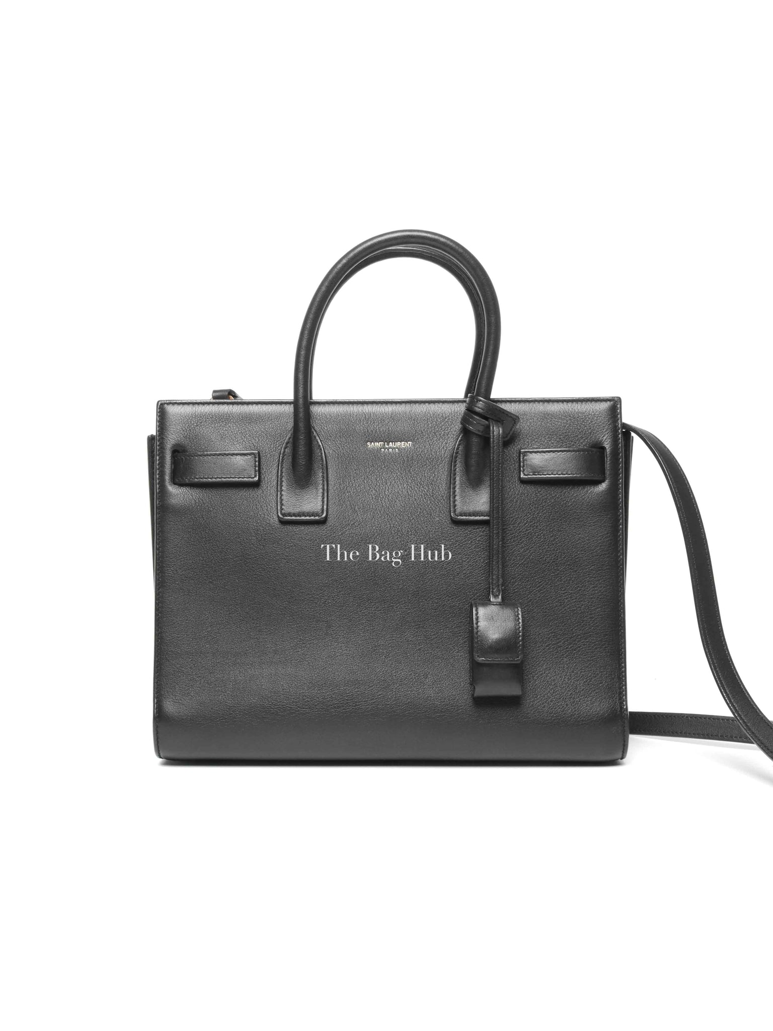 Saint Laurent Black Leather Baby Sac De Jour Handbag