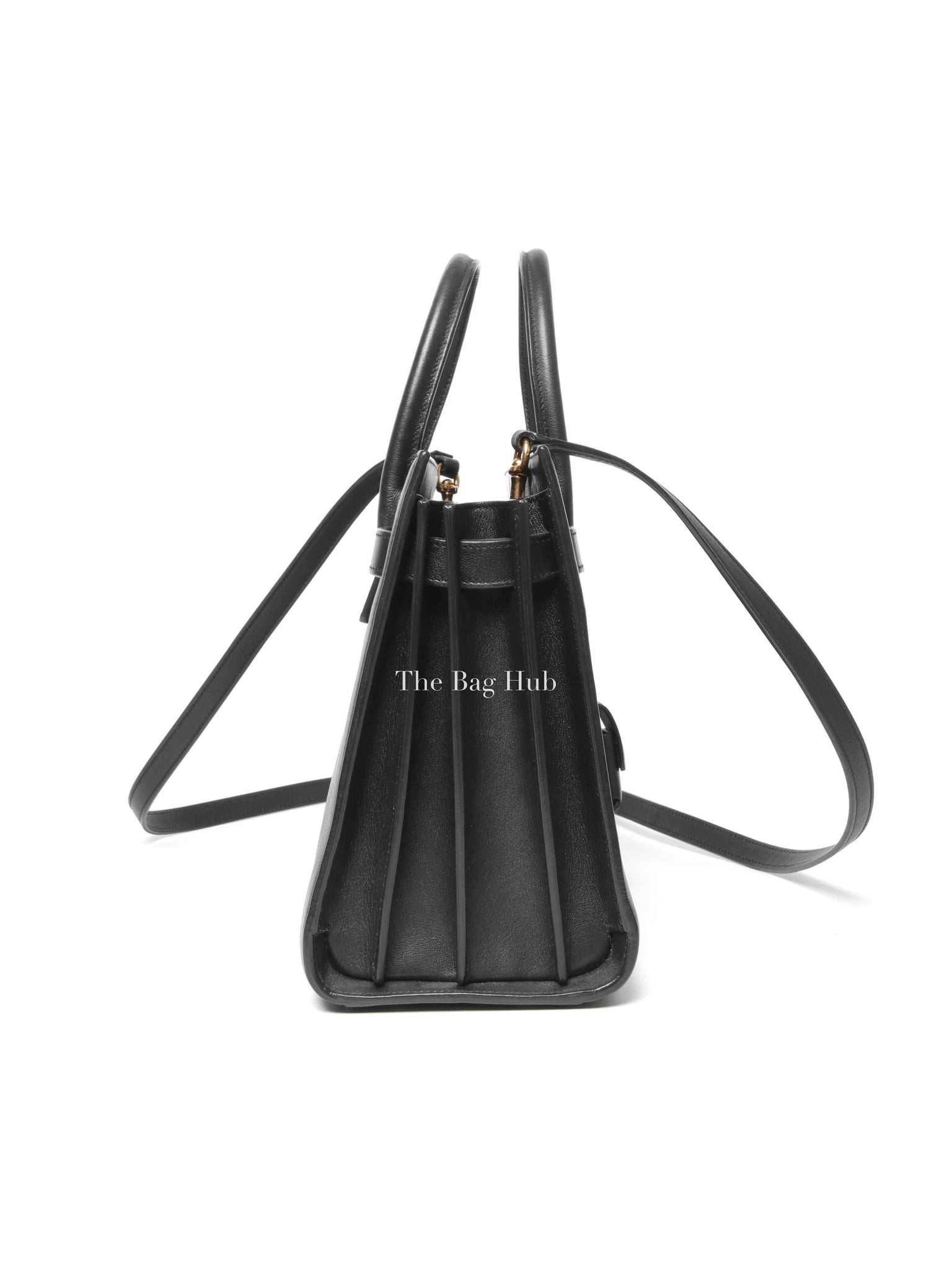 Saint Laurent Black Leather Baby Sac De Jour Handbag