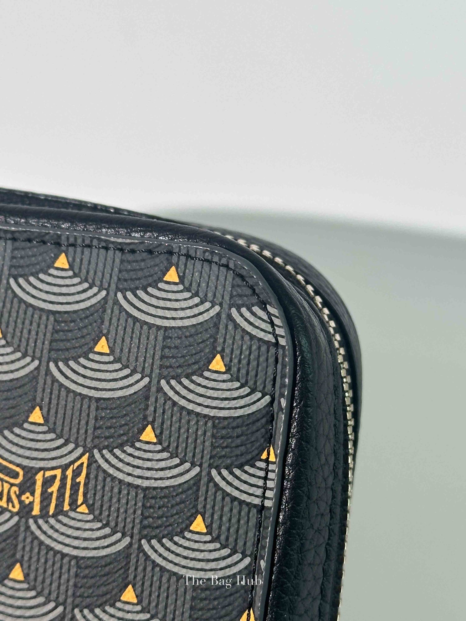 Faure Le Page Black Canvas Chasse Gardée Wallet With Strap