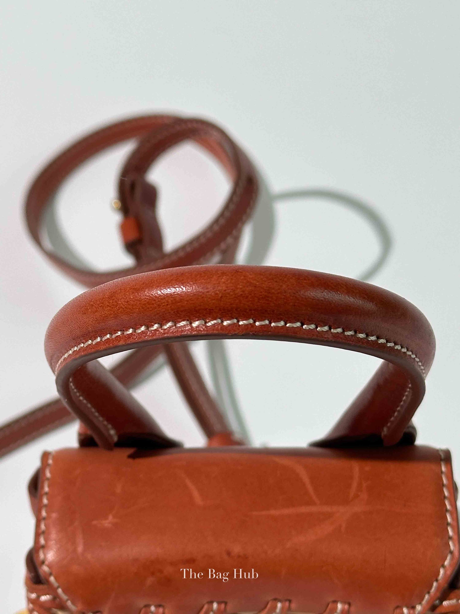 Jacquemus Brown Raffia/Calfskin Le Chiquito Osier Bag