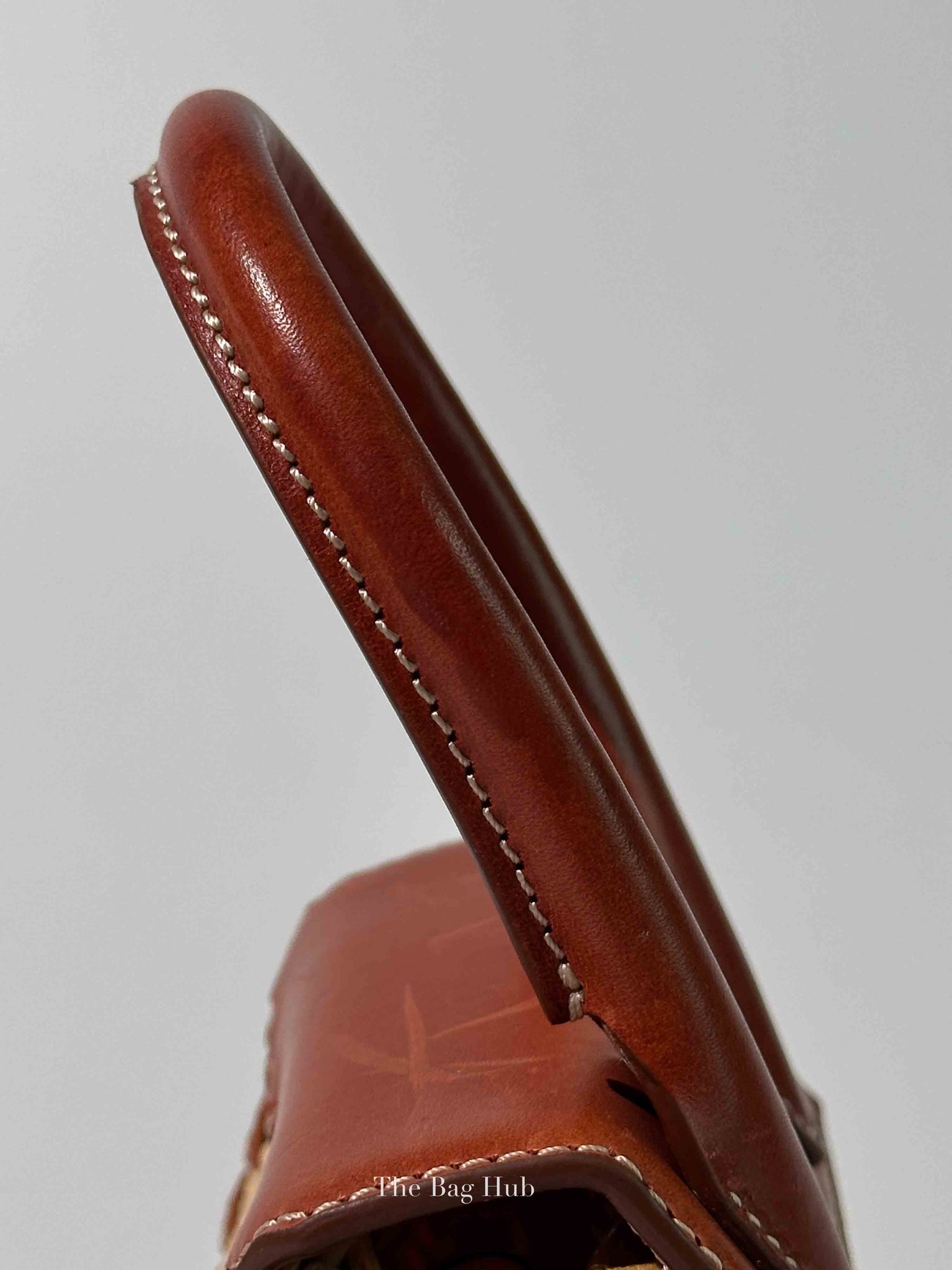 Jacquemus Brown Raffia/Calfskin Le Chiquito Osier Bag