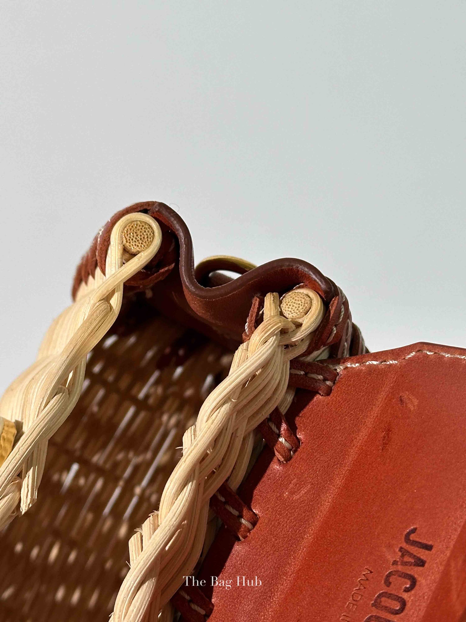 Jacquemus Brown Raffia/Calfskin Le Chiquito Osier Bag