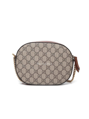 Gucci Brown Canvas GG Supreme Mini Chain Bag