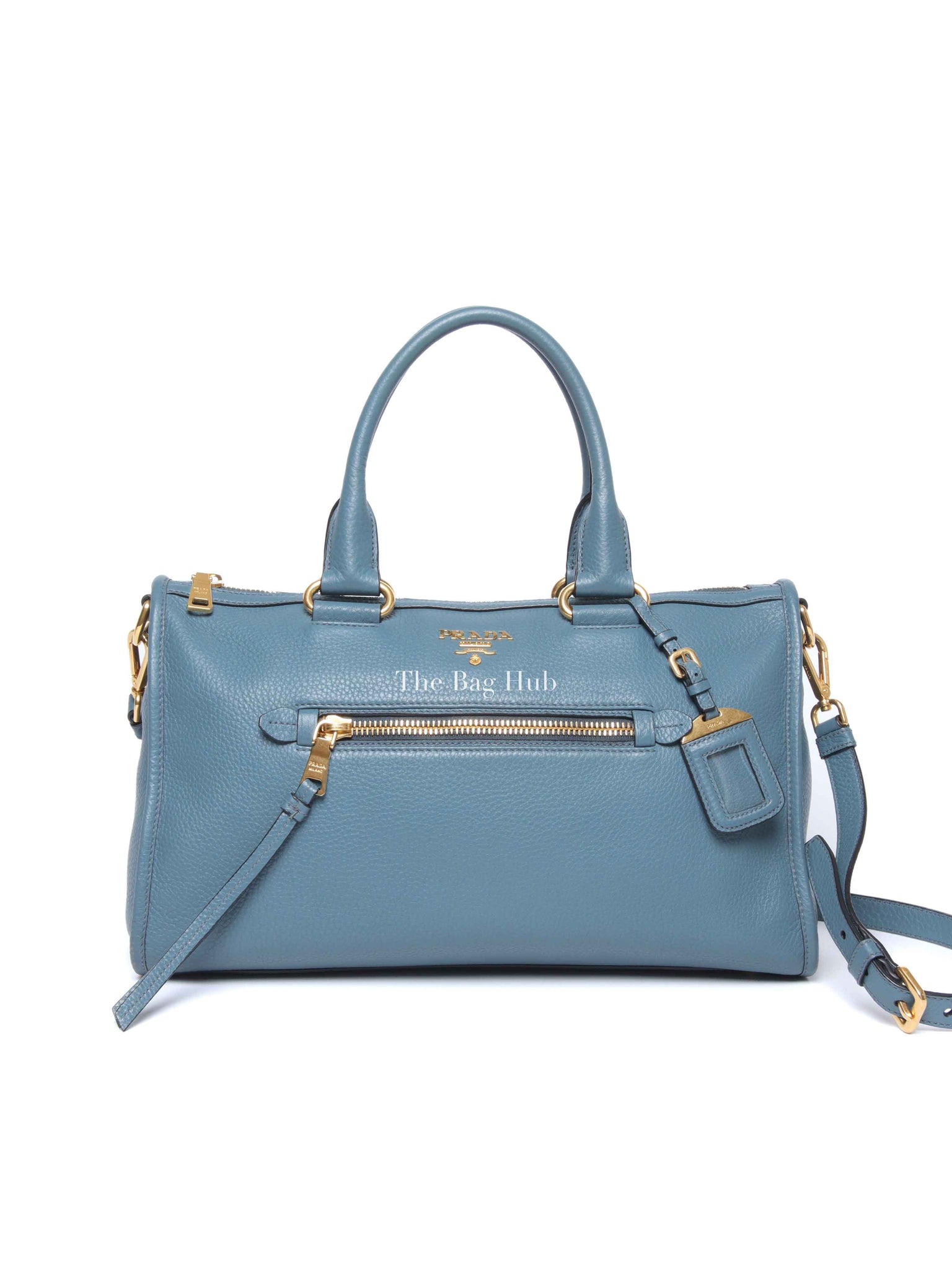 Prada Marine Vitello Daino Bauletto Crossbody Bag