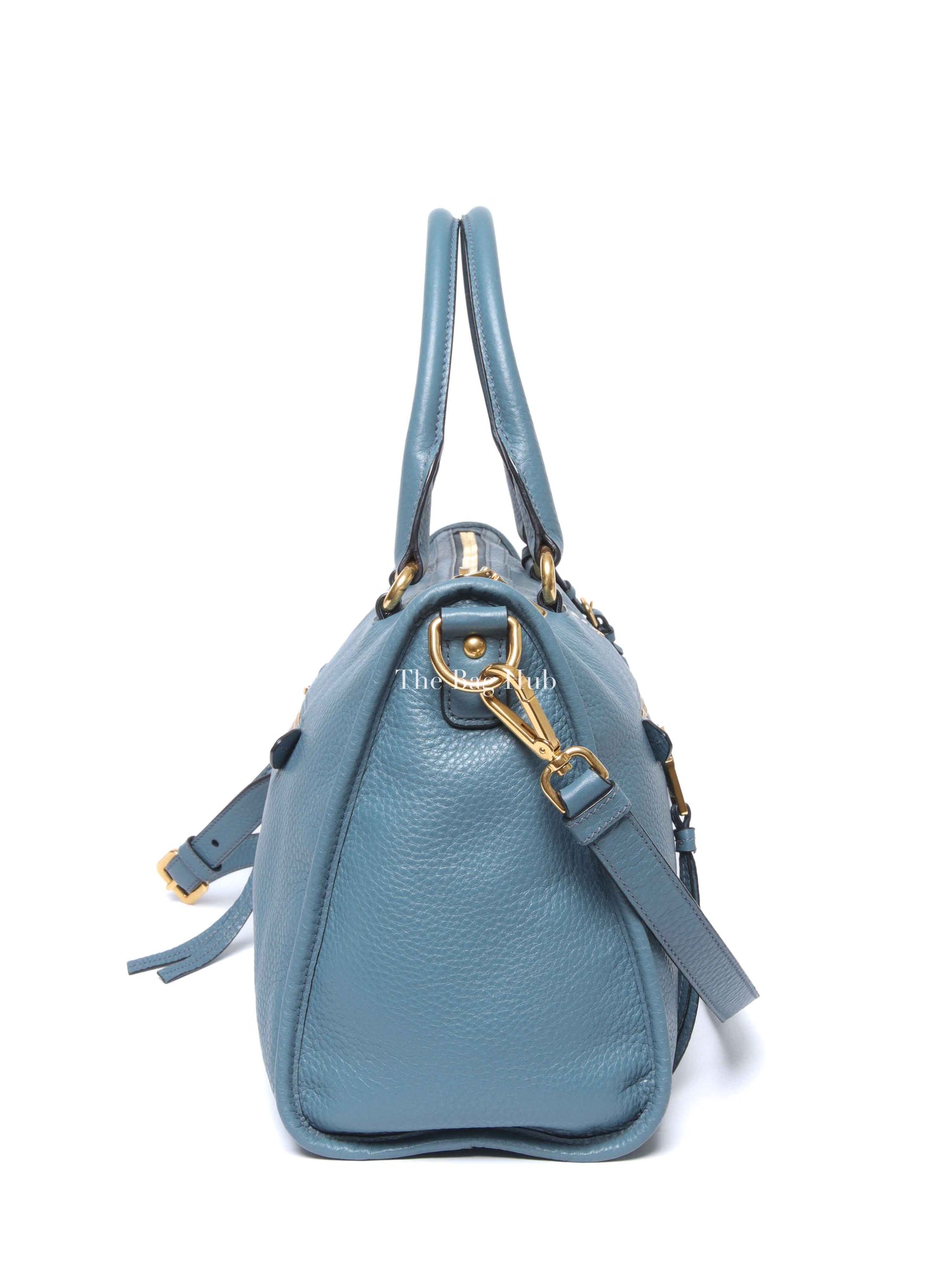 Prada Marine Vitello Daino Bauletto Crossbody Bag