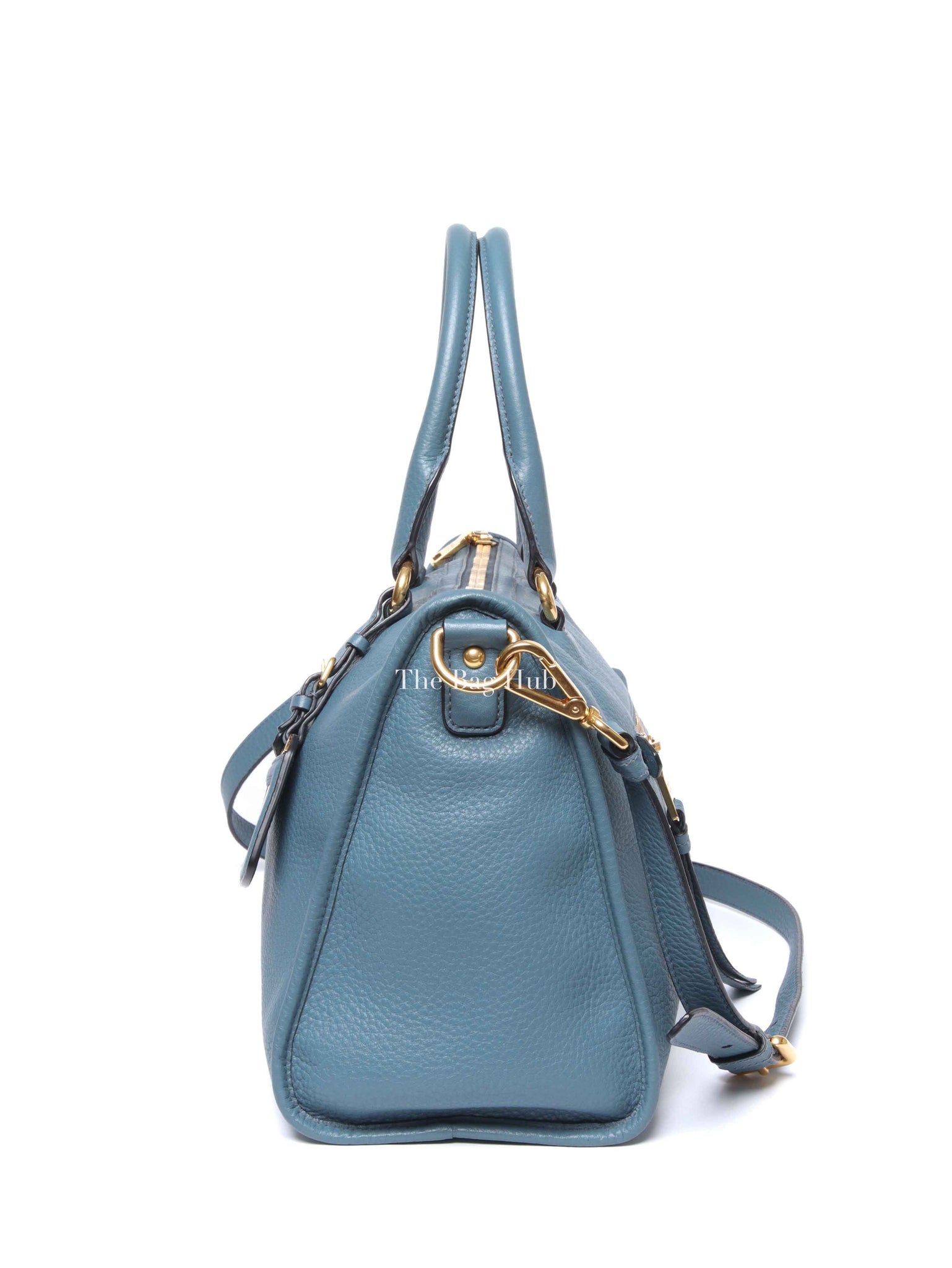 Prada Marine Vitello Daino Bauletto Crossbody Bag