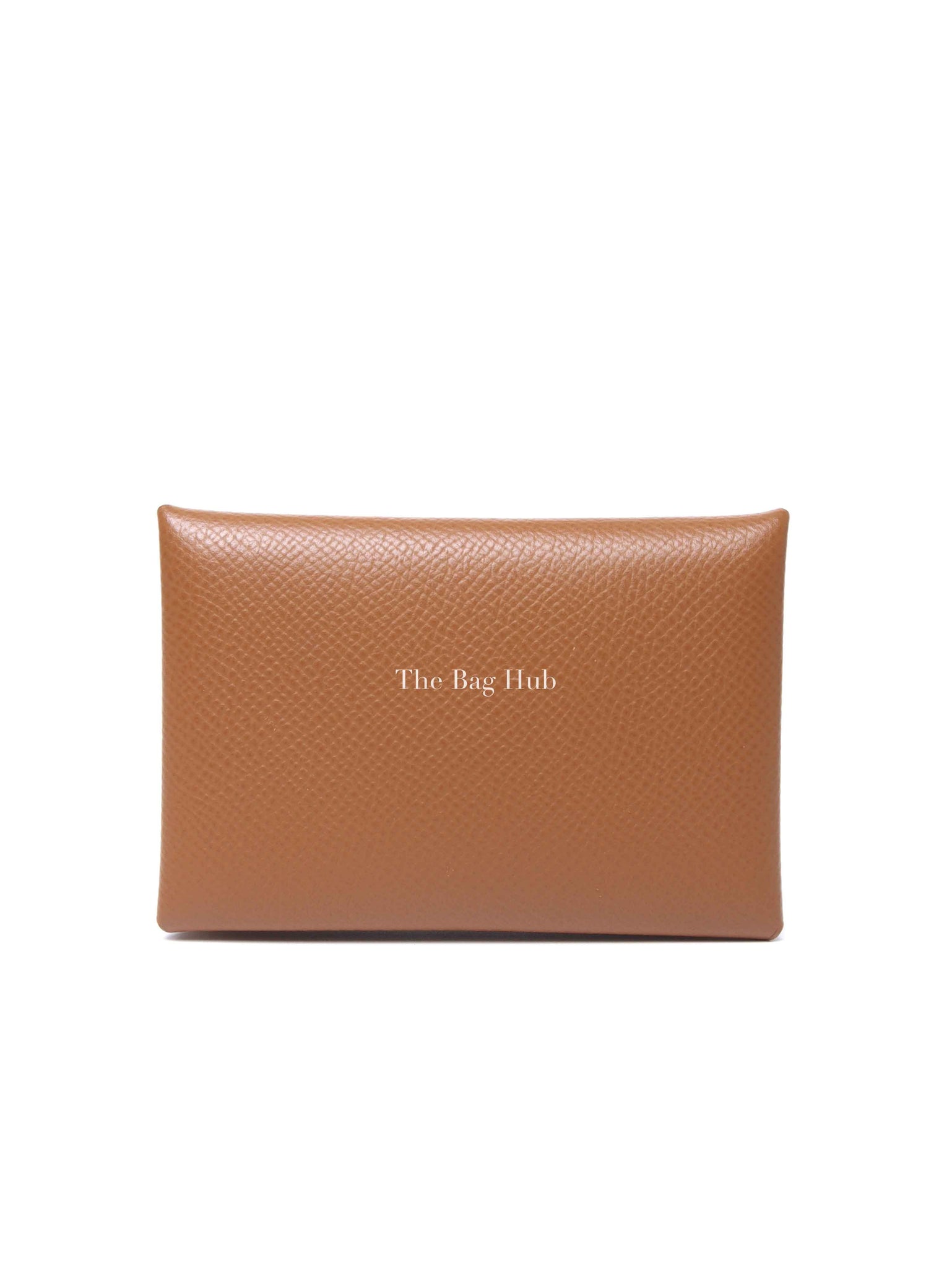 Hermes Gold Epsom Leather Calvi Card Holder