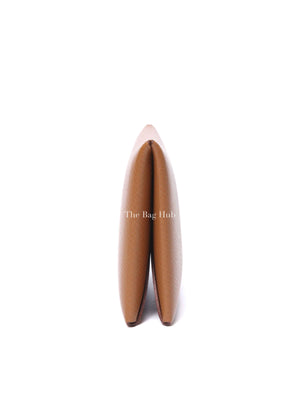 Hermes Gold Epsom Leather Calvi Card Holder
