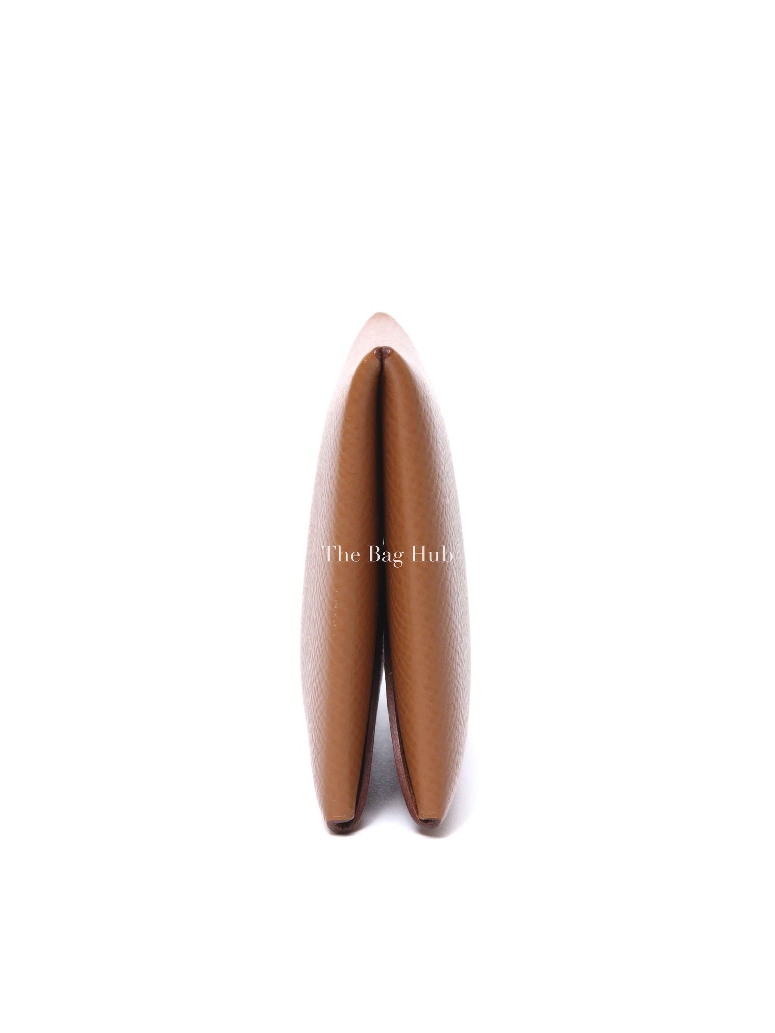 Hermes Gold Epsom Leather Calvi Card Holder