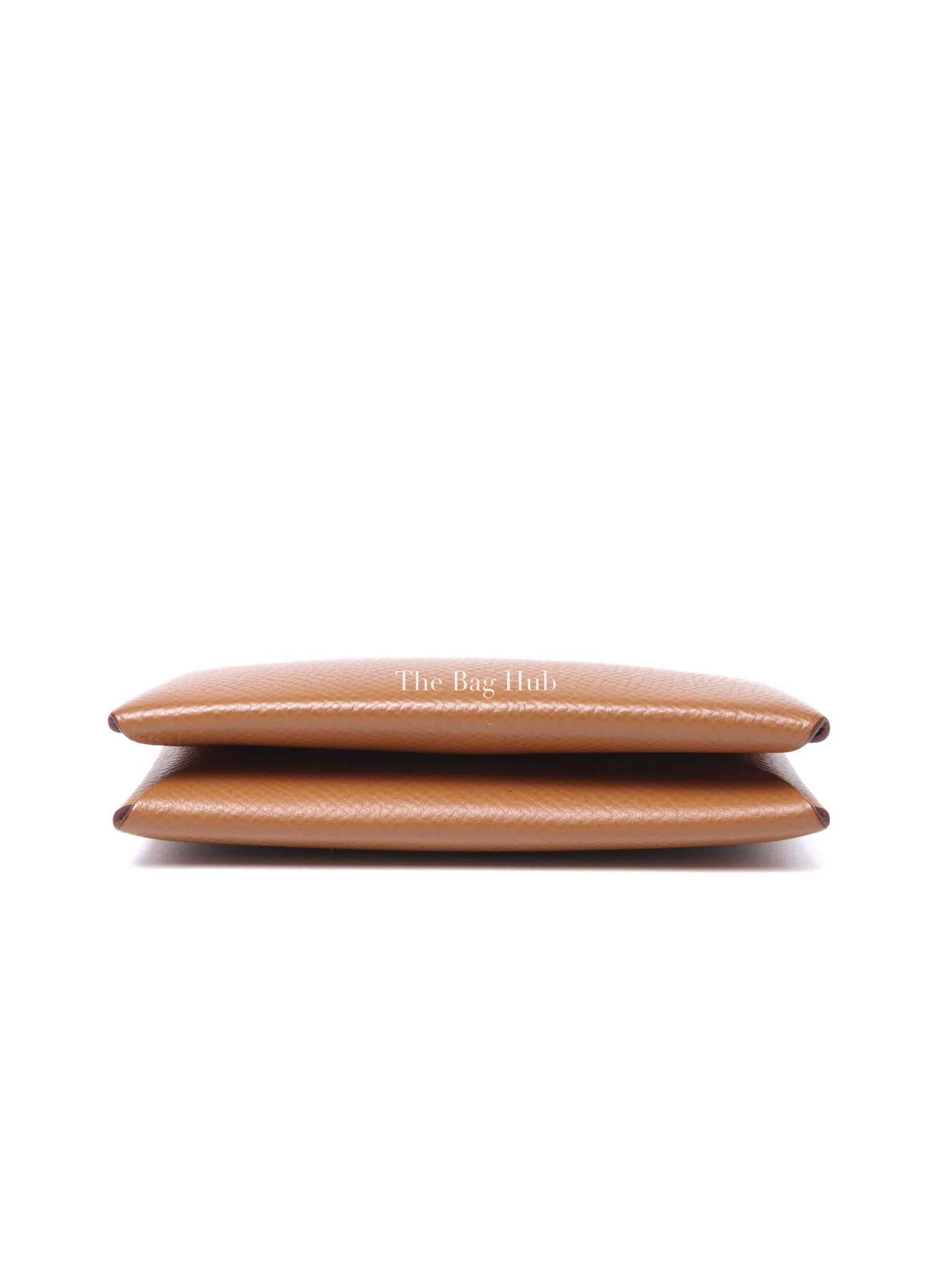 Hermes Gold Epsom Leather Calvi Card Holder