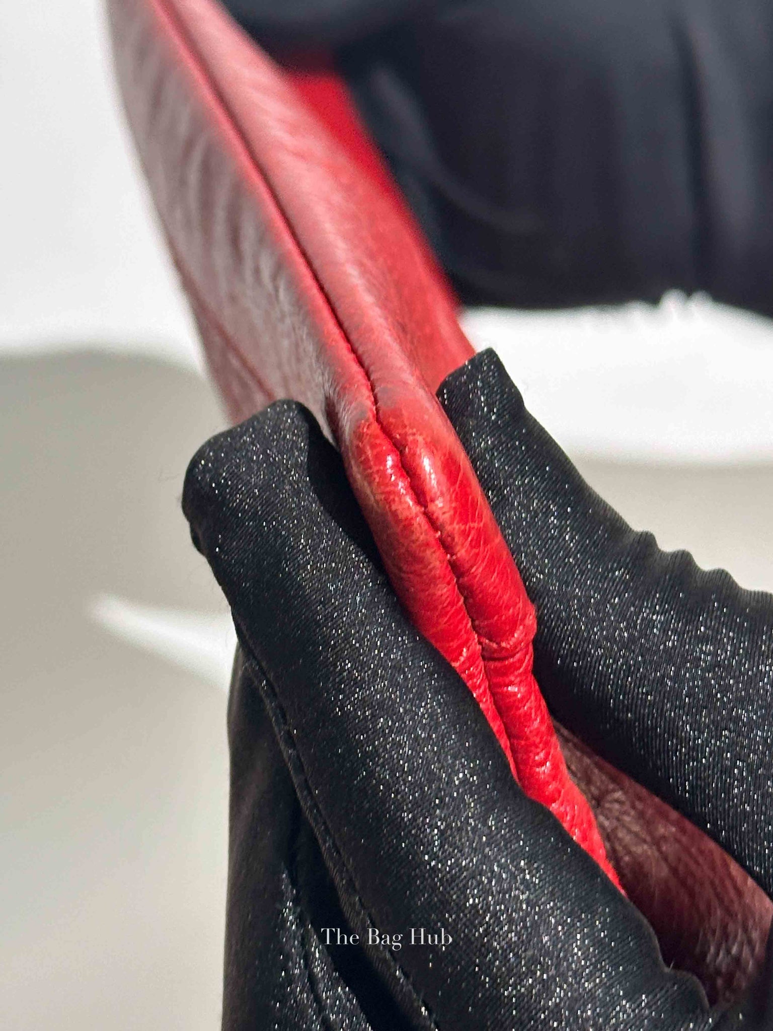 Balenciaga Red Leather Giant 12 Medium Clip Clutch