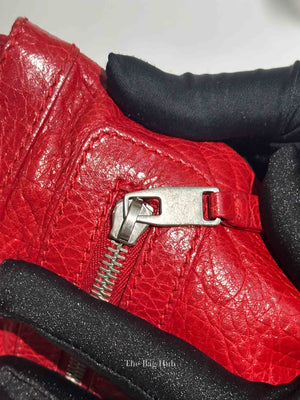 Balenciaga Red Leather Giant 12 Medium Clip Clutch