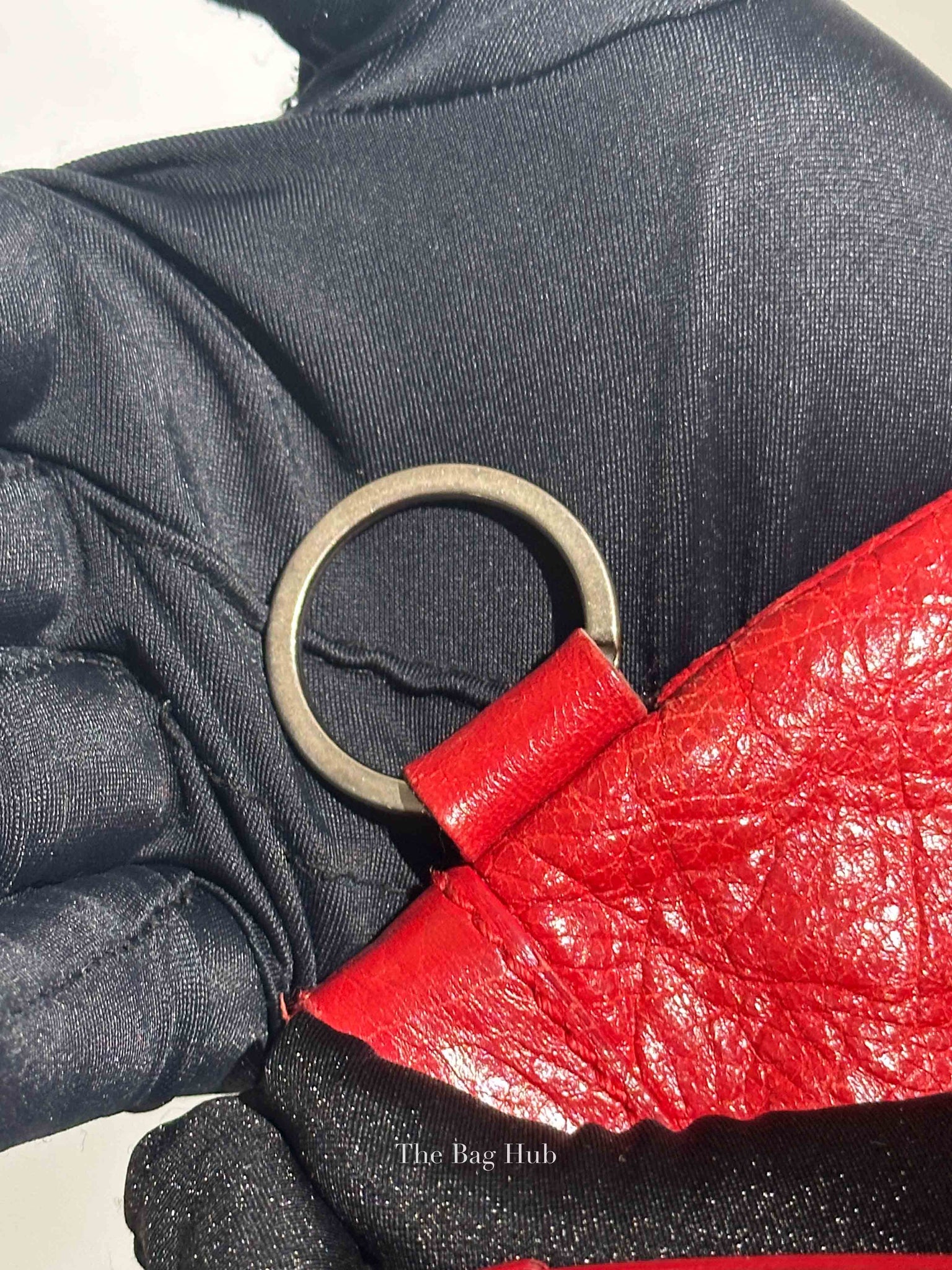 Balenciaga Red Leather Giant 12 Medium Clip Clutch