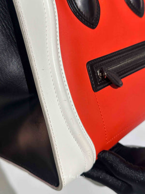 Celine Tri-Color Drummed Calfskin Mini Luggage Tote Bag