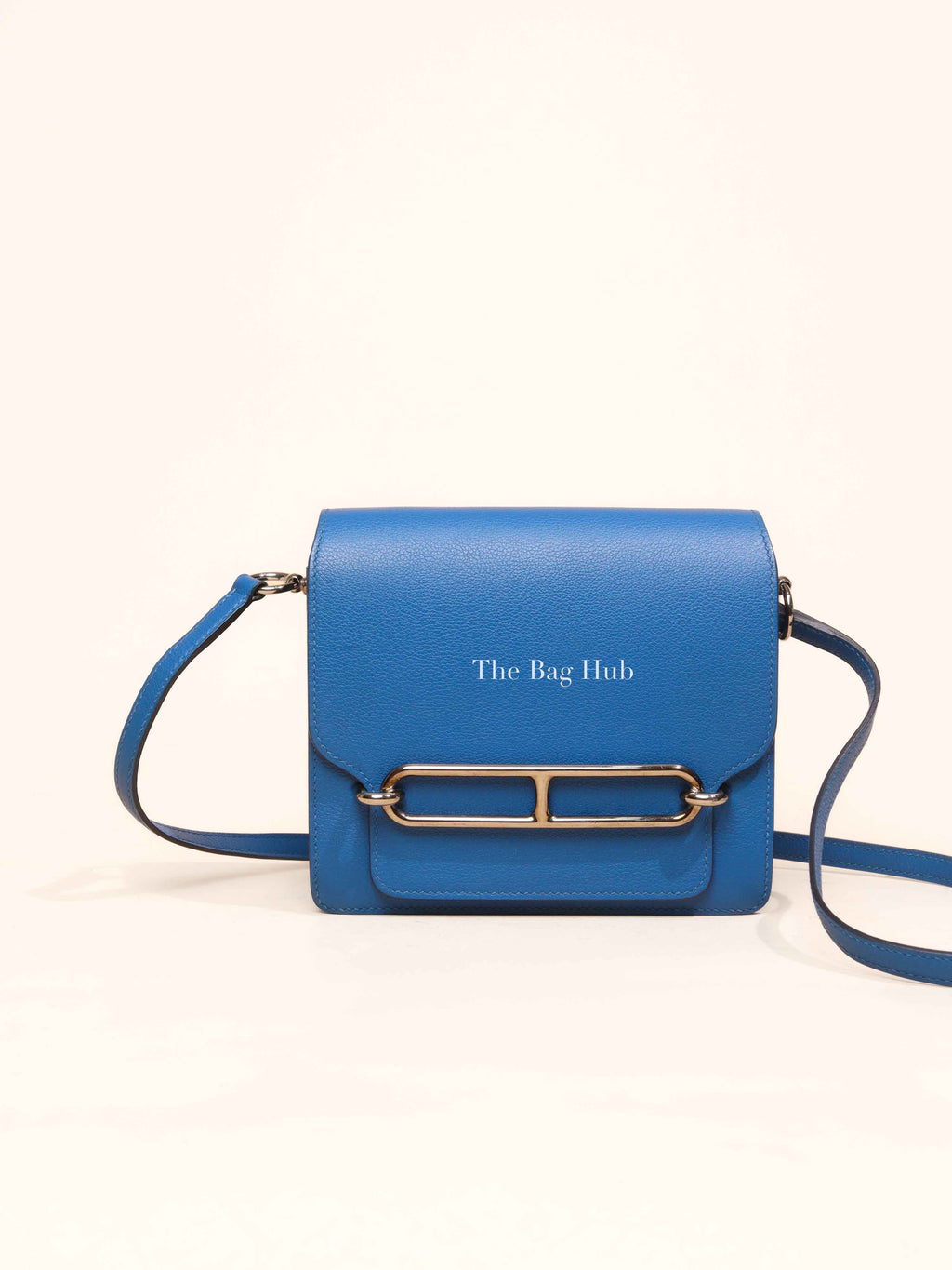 Hermes Bleu Zellige Evercolor Mini Sac Roulis Bag PHW