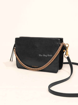 Givenchy Black Goatskin Suede Cross 3 Crossbody Bag