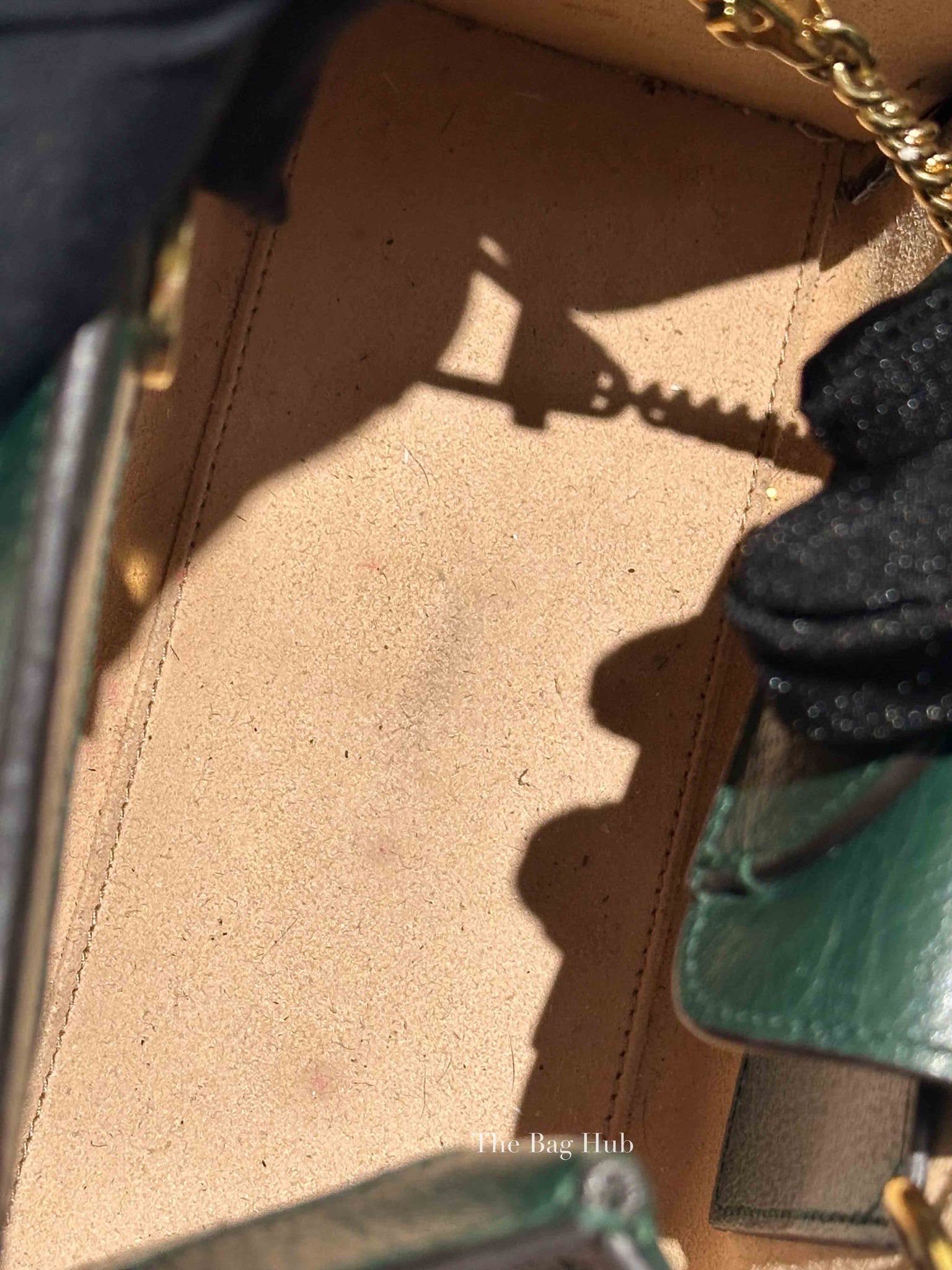 Gucci Green Leather Diana Small Tote Bag