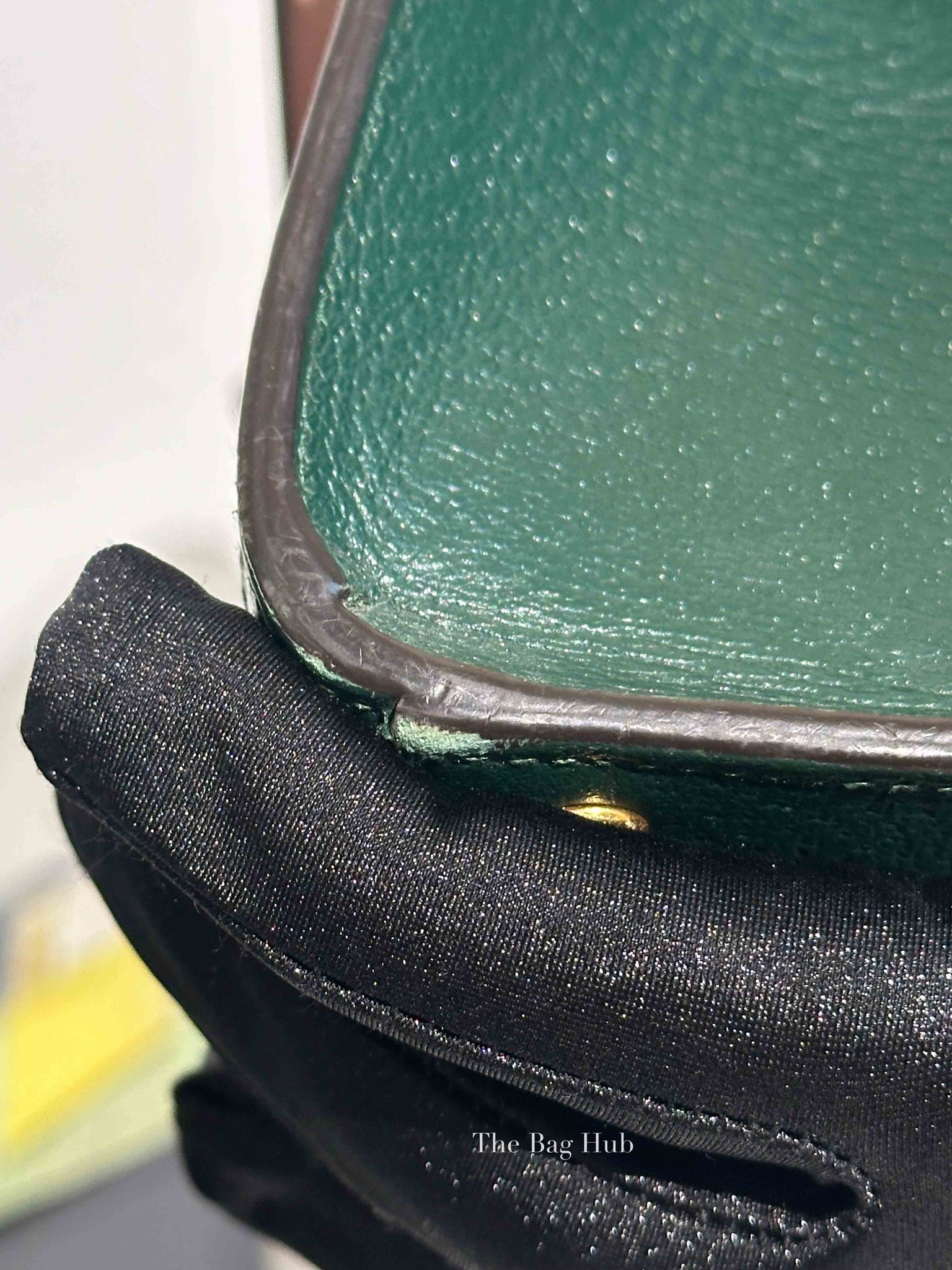 Gucci Green Leather Diana Small Tote Bag